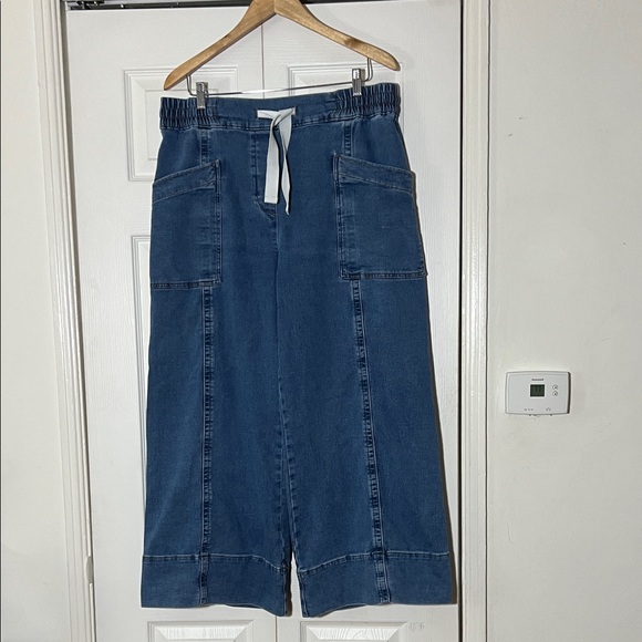 Maeve Denim - Anthropologie Maeve Wide Leg Tie Waist Jean Women’s Large